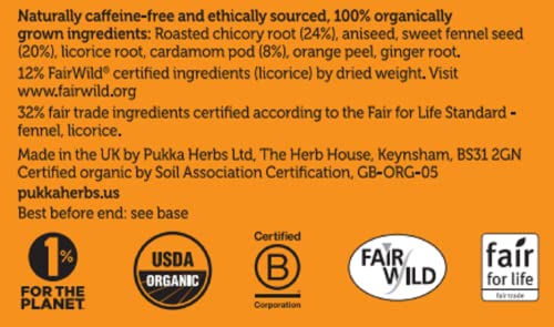 Pukka After Dinner, Organic Herbal Tea With Fennel, Roasted Chicory And Cardamom (6 Pack, 120 Tea Bags) #TOP5