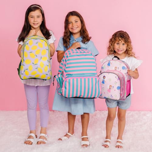 Image of Wildkin 12 Inch Toddler Backpack for Kids, Fairy Garden | Ages 3-7, insulated front pocket - coordinates with matching Wildkin nap mats