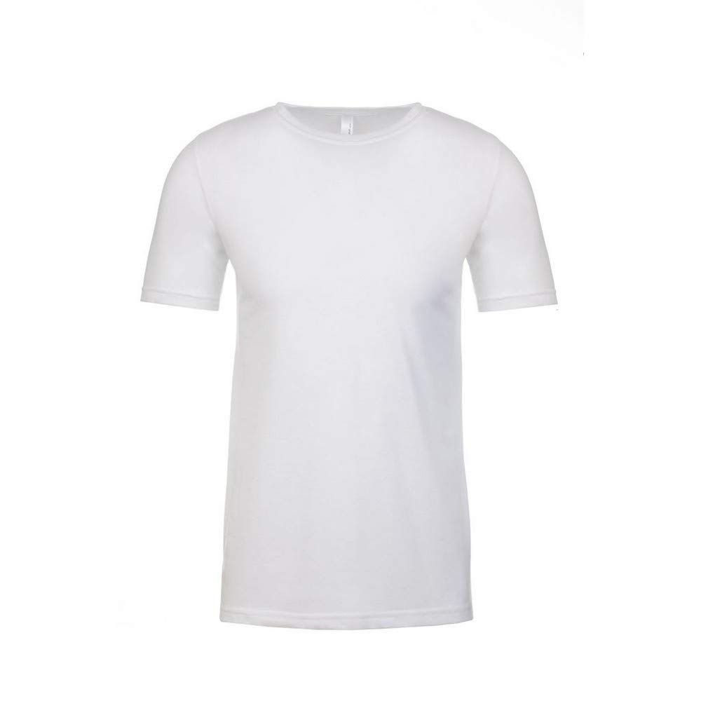 Next Level Men's White Adults Unisex Cvc Crew Neck T-Shirt (L) (White)
