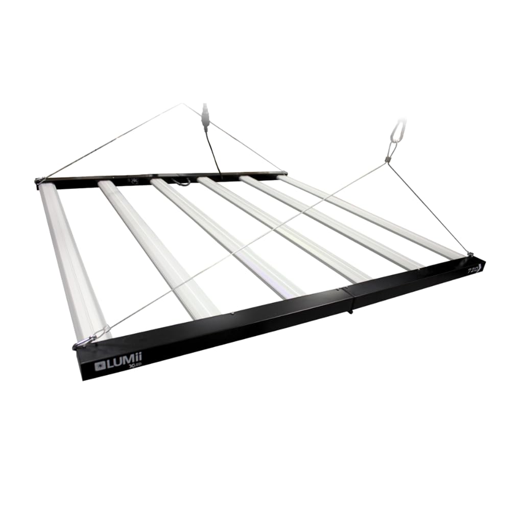 LUMii XLED 720w - Focos LED para cultivos interior con driver integrado - 2.4 umol/J - 1700 umol/s/Espectro Completo para Crecimiento y Floración - Máxima Producción en Flores y Frutas/Regulable