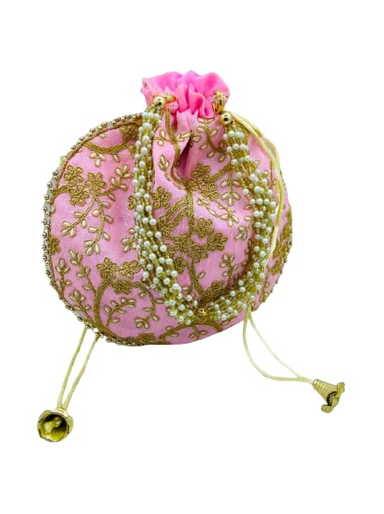 LOCAL HANDI Khajur Potli For Designer handbags for Women wedding party and Return Gift Potli Bags for Party Accessories (Peach) (B0B6431NM5) Amazon Price History, Amazon Price Tracker