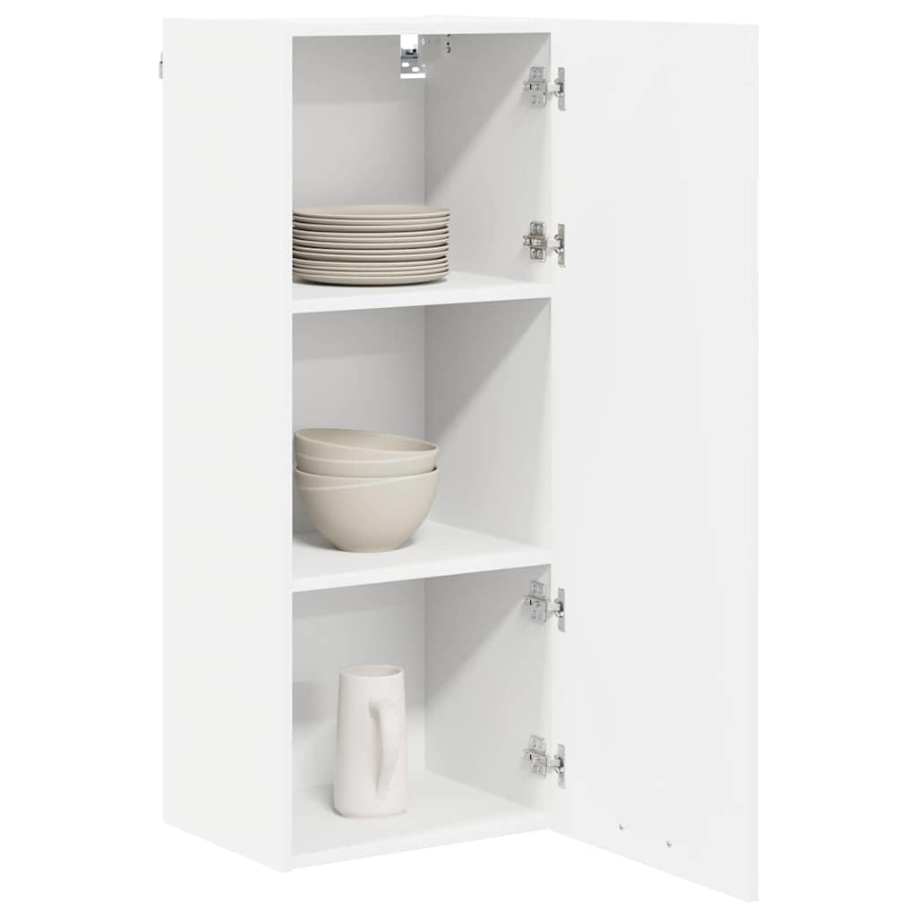 vidaXL Hängeschrank mit Speicher Weiß 40 x 31 x 100 cm Holzwerkstoff, Moderne Küchenschränke, rechteckig, viel Stauraum, langlebige Materialien, Coole Lösungen für Deine Wohnung