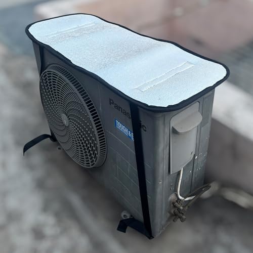 Image of Split Ac Cover Outdoor Unit Cover | Heat-Insulated, Weather-Resistant Protection | Heavy Duty Heat Resistant AC cover & Boost Energy Efficiency ac outdoor unit protector Upto 1.5 Ton Unit