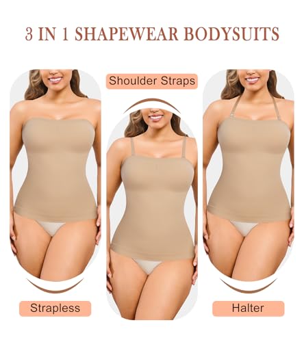 Image of Compression Tank Tops Shapewear For Women Slimming Camisole Tummy Control Tube Tops Body Shaper