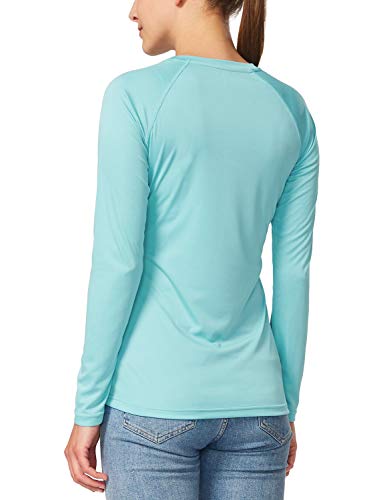 BALEAF Women's Long Sleeve UPF 50+ Sun Protection Rash Guard Swim Outdoor T-Shirt Light Green Size XXL