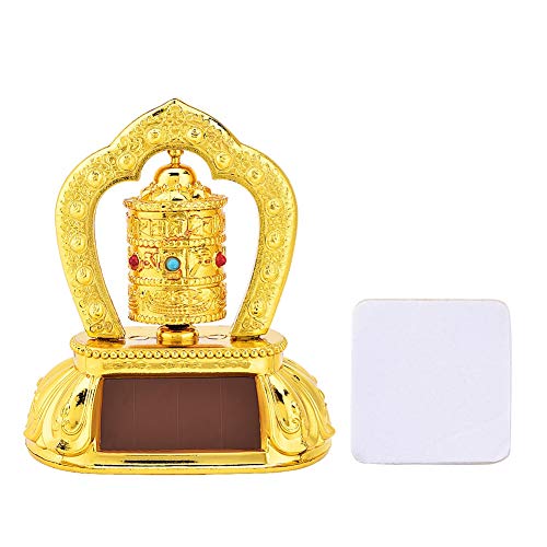 Ruiqas Tibetan Tibet Buddhist Solar Energy Spinning Prayer Wheel for Car Interior Decoration - Thumbnail 3