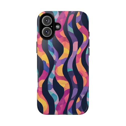 Coque rigide iPhone 16 Plus motif abstrait finition brillante luxe