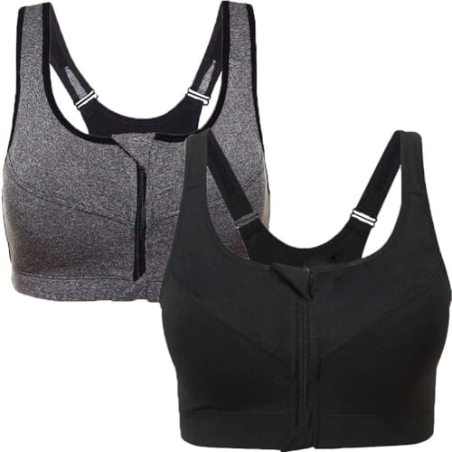 La mejor selección de Sujetadores para Mujer de esta semana. 43 GeorgeX Sujetador Deportivo de Secado Rápido para Mujer, Sujetador Deportivo con Cremallera Frontal, Filas Que Proporcionan Copas Extraíbles(2 Piezas) (as1, Alpha, x_l, Regular,...