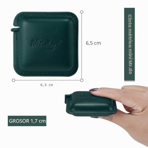Miniatura 2 de Mr.Do Cinta Métrica De Sastre Costura Cuerpo 200cm 79 Pulgadas Retráctil Piel Pu Verde