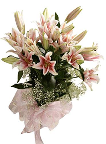 MumbaiFlower Lilies Flowers Bouquet (Bunch of 5)-image-4
