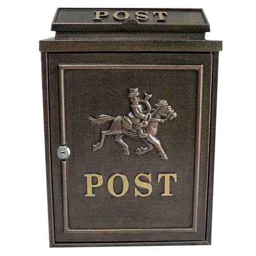 Boîte aux lettres murale extérieure jaune marron grande taille NZPOST