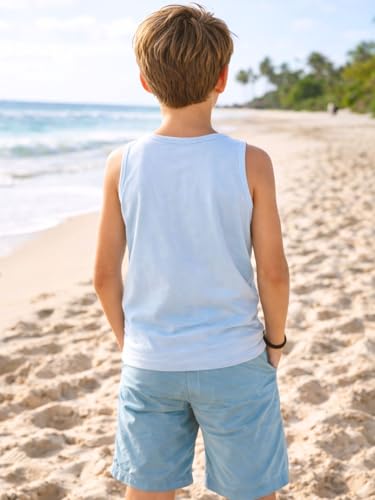 Image of Totz Touch Boys Regular Fit Sleeveless T Shirt / Tees / Vest / Baniyan | Pure Cotton 180 Gsm | Kids Casual Round Collar Tshirts (Pack 5 | Size Options - 0-6 Months / 12-24 Months / 2-3 Years / 3-4 Years / 4-5 Years)