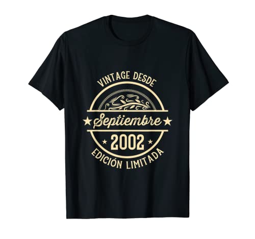 Cumpleaños Hombre Regalos Vintage Desde Septiembre 2002 Camiseta
