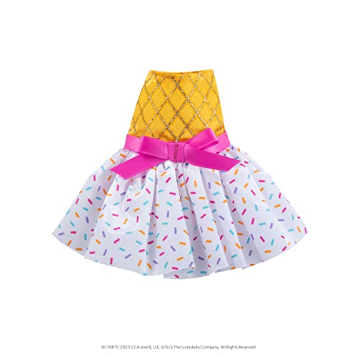 The Elf on the Shelf Claus Couture Ice Cream Party Dress Accessory for your Scout Elf - Ice Cream Cone Inspired Dress & Bodice - Scout Elf NOT Included
