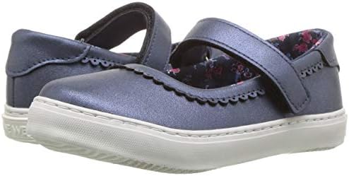 Nine West Baby-Girl's Adaya MJ Mary Jane Flat, Navy Shimmer, M045 M US Toddler | Image 6
