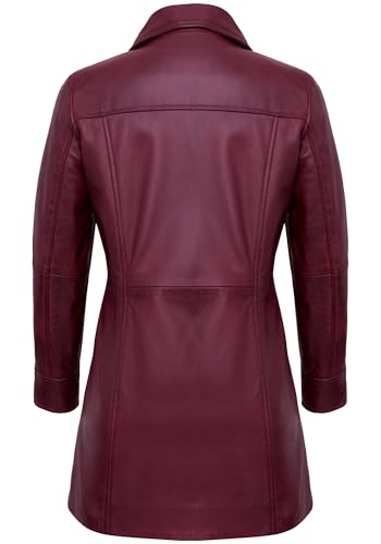 Leather Coats for Women - Real Lambskin Carcoat Style Womens Long Leather Jackets4