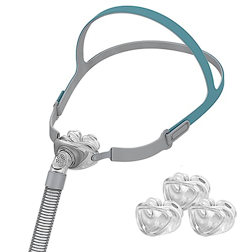 Gbbazu CPAP Maske Nasenpolster Rahmen Küche Ölschutz Spritzmaske, wiederverwendbarer Ersatz CPAP Rahmen mit 3 Größen Nasenpolster, weicher Gummidichtung