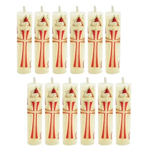 Recopilación de Cirios - solo los mejores. 41 Luz María-Paquete de 12 mini cirios de 'Pascual Cruz'(Recuerdo, Decorativos, Pascuas)