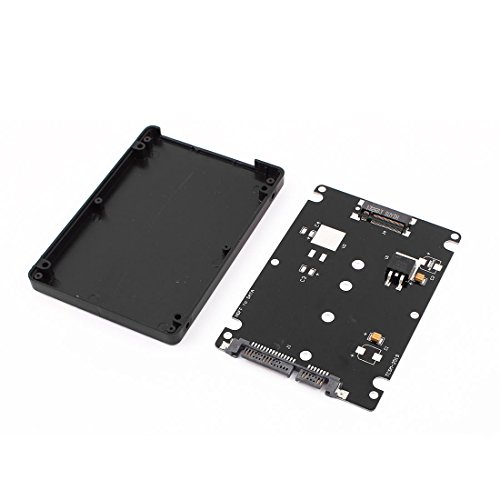 Adaptador Ruilogod Mini mSATA a SATA 2.5 pulgadas negro miniatura 2