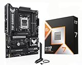 MICRO CENTER AMD Ryzen 7 9800X3D CPU Processor with ASUS TUF Gaming B850-PLUS WiFi AM5 ATX Motherboard (DDR5, PCIe 5.0, 3X M.2, Wi-Fi 7, USB 20Gbps Type-C)