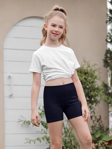 Image of 6 Pack Girls Bike Shorts Cotton Toddler Cartwheel Under Dress Dance Clothes