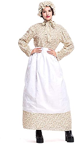 LYDHDY Halloween Wolf Oma Kostüm Kleid Idyllische Farm Schürze Maid Cosplay Baumwolle Kostüm (Color : Adult, Size : S) Cover