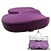 Curious Fish Coccyx Coussin De Siège Confort Pure Mousse Mémoire Orthopédique Pour Douleur Au Dos Blessure Sciatique Hémorroïde Soulagement Pelvienne Chaises Bureau Fauteuil Voiture Inclinable(Violet)