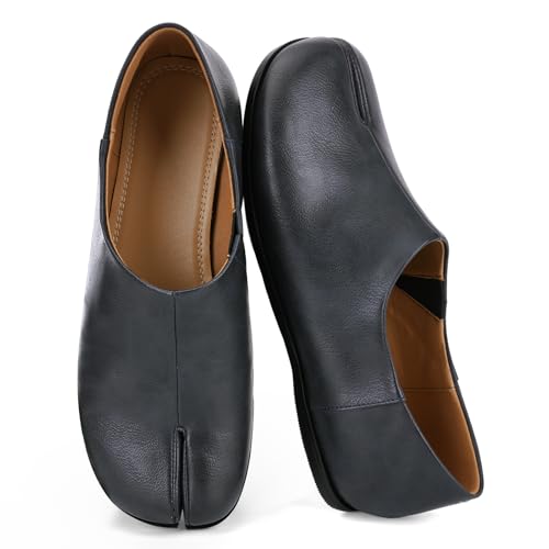 Image of UBWDU Split Toe Shoes Tabi Shoes Women Wide Width Round Toe Ballet Flats for Women