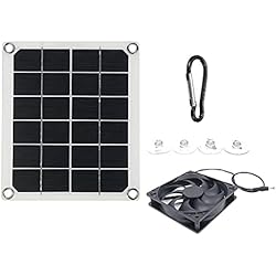 Extractor De Aire Con Panel Solar Xianghaoshun Kit de Ventilador de Panel Solar Potente Extractor de Aire con energía Solar de 10 W IP65 a Prueba de Agua | Mini Ventilador Profesional para Exteriores, enfría Silenciosamente, ventila