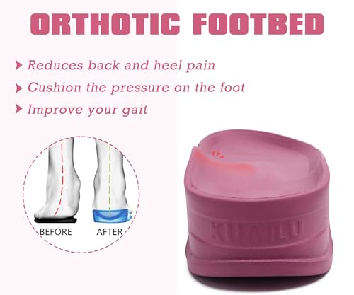 KuaiLu Womens Fuzzy Criss Cross Band Platform Slippers Arch Support Furry Faux Fur Ladies Open Toe Cozy Soft Plush Fleece Comfy House Shoes Sandals4