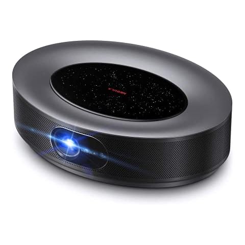 NEBULA Cosmos Max 4K UHD TV Home Theater/Entertainment Projector, Outdoor projector, Android TV 9.0 with 5000+ Apps, 360 ° of True 3D Audio, HDR10, HLG, Dynamic Smoothing (Renewed) Cover