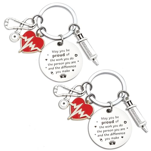 TMZELOA Set 2 llaveros enfermera de acero inoxidable – regalo graduación enfermería, accesorios sanitarios, detalle personal sanitario, regalo estudiante medicina TMZELOA Set 2 llaveros enfermera de acero inoxidable – regalo graduación enfermería, accesorios sanitarios, detalle personal sanitario, regalo estudiante medicina