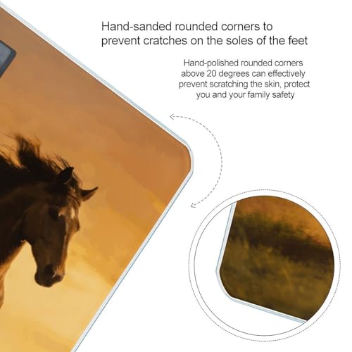 Báscula digital Galloping Horse de vidrio templado miniatura 4