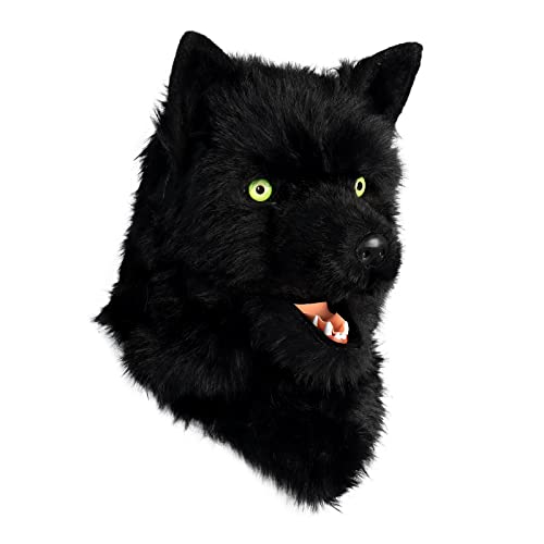 HAOAN - Máscara de perro peludo de animales de cabeza completa, máscaras realistas para Halloween, carnaval, disfraces, fiesta, disfraz de cosplay para...