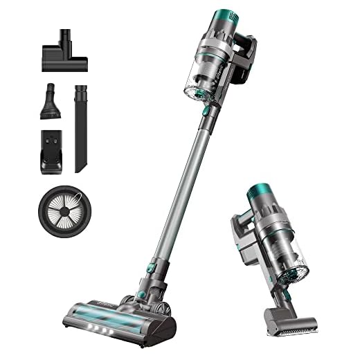 Aspiradora sin Cable Ultenic U11 Pro, Aspirador Escoba Vertical Potente 25000PA, Vacuum Cleaner Multifuncional con Pantalla Táctil, Autonomía de 50 Minutos, 3 Niveles de Potencia Adjustables