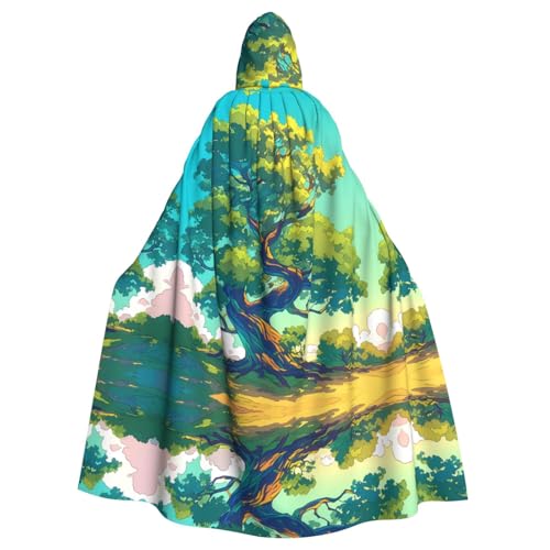 MROWYC Capas con estampado de árbol en crecimiento, disfraces de Halloween, carnaval, cosplay, capas que se transforman en foco de fiesta