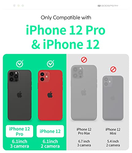 Goospery IP12P-MDB-FLR2 For Iphone 12/12 Pro (2020) 6.1-Inch Card Holder Wallet Case, Protective Dual Layer Bumper Phone Back Cover With Hidden Mirror thumb #5