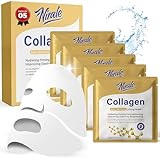 Bio- Collagen Face Mask for Deep Hydration - Anti-Ageing Overnight Face Mask for Skin Repair - Pore Minimizing and Brightening Collagen Masks (Pack of 5)