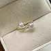 Double Pearls Open Twisted Band Statement Rings for Women Dainty Shiny CZ Large Round Pearl Adjustable Finger Wrap Ring Promise Engagement Wedding Party Stacking Expandable Fashion Jewelry Her