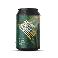 LEAN BREW Pils – 4.1% ABV, Low Carb Beer, 99 Calories, Gluten-free, Vegan Premium Pilsner, 24 Pack, 330ml Cans