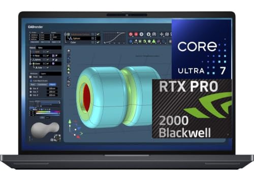 Image of Dell Pro Max 18 Plus 18 inch QHD+ Workstation Laptop, Intel Core Ultra 7-265HX, 32GB RAM, 1TB NVMe SSD, NVIDIA RTX PRO 2000 Blackwell 8GB GDDR7, Thunderbolt 5, HDMI, Wi-Fi 7, Windows 11 Pro, Magnetite