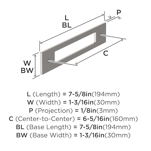 Image of Amerock Medora 6-5 /16 inch Satin Nickel Backplate | Decorative zinc cabinet hardware backplate designed to complement knobs and pulls while protecting cabinet surfaces