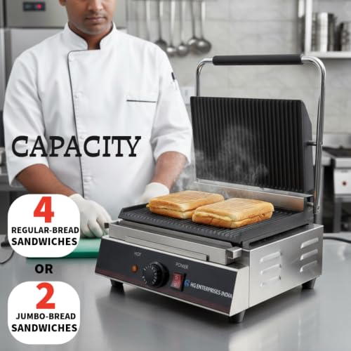 Image of HG Premium Commercial Sandwich Griller 2200 watts