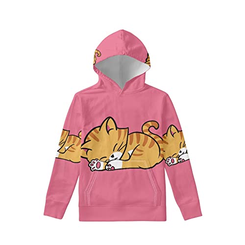 Amzbeauty Kids Fashion Marbing Hoodie Pullover Hooded Sweatshirt Oversize Tops Shirt Classic Casual Hoody for Age 6-16