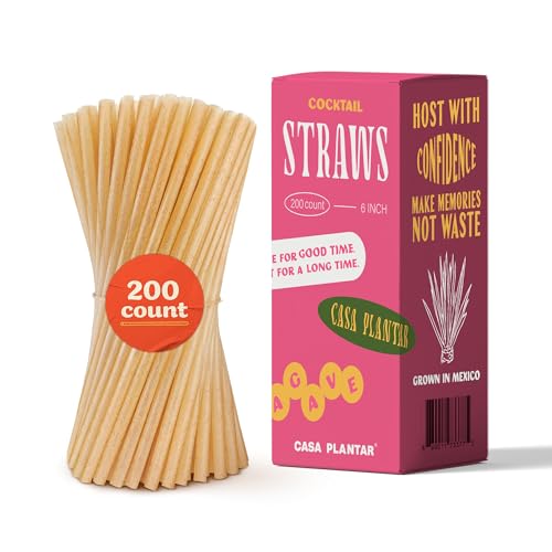 Casa Plantar Cocktail 6 Agave Straws - 200 CT
