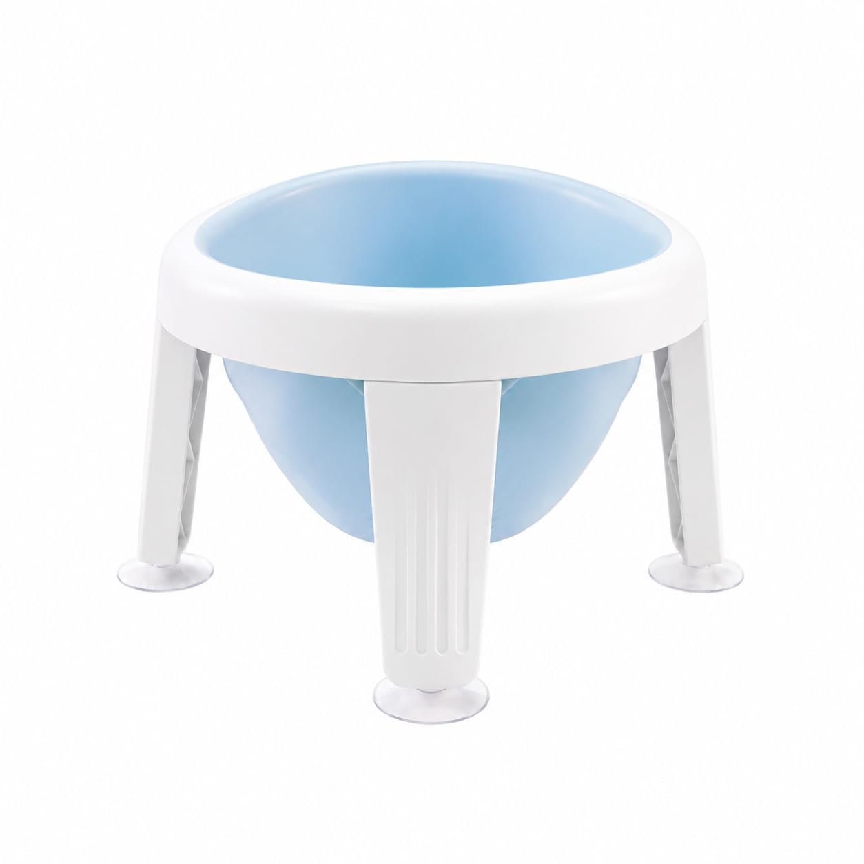 MFSLOVE Baby Bath Seat for 6 Months and up,Non-Slip Feet, Infant Bathing Chair for Babies Sitting up,Easy Setup and Storage,Light Blue