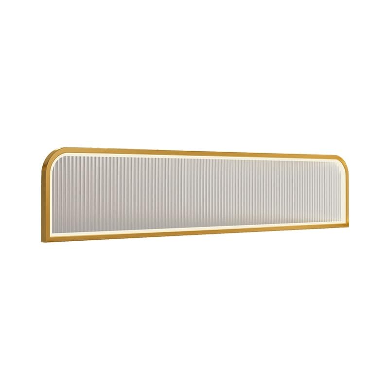 Divisores De Vidrio Templado Negro para Comedores, Media Pared, Marco De Acero Inoxidable, Rejilla para Restaurantes Y Hoteles, Protección De Encimeras, 110 X 24 Cm.,Gold-A-23.6X9.8In