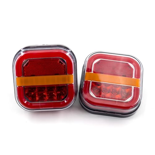 Feu arrière pour remorque bus pick-up 12V-24V clignotant LED carré