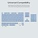 EPOMAKER Lusterfly Jelly Keycaps Set - 123 Keys Double-Shot Laser Engraved, MDA Profile, ABS+PC, Non-Shine-Through, MX-Compatible for 61/68/84/87/98/100/104-Key Mechanical Keyboard (Blue)