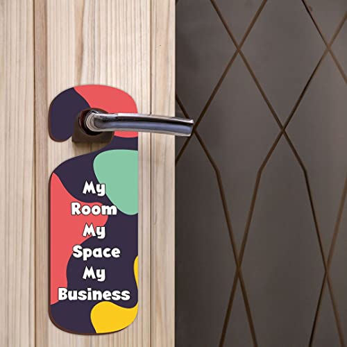 Image of KREEPO My Room My Space My Business MDF Door Sign Hanger Size(24cm x 8.5cm) kr48